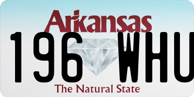 AR license plate 196WHU