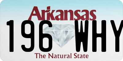 AR license plate 196WHY
