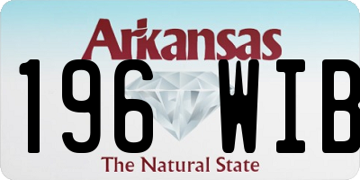 AR license plate 196WIB