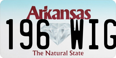 AR license plate 196WIG