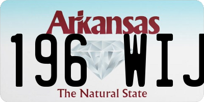 AR license plate 196WIJ