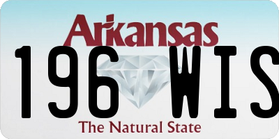 AR license plate 196WIS