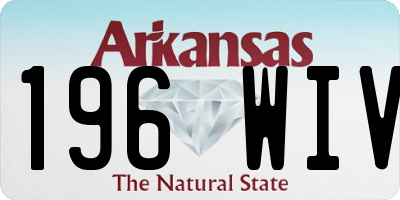 AR license plate 196WIV