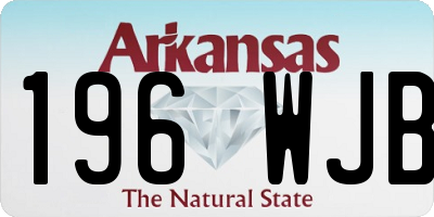 AR license plate 196WJB