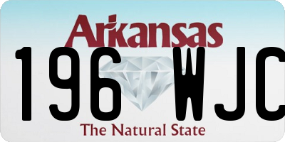 AR license plate 196WJC