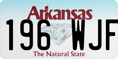 AR license plate 196WJF