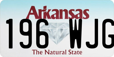 AR license plate 196WJG
