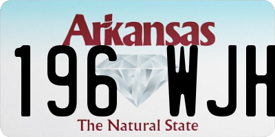 AR license plate 196WJH
