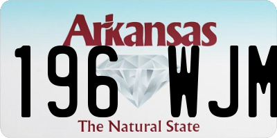 AR license plate 196WJM
