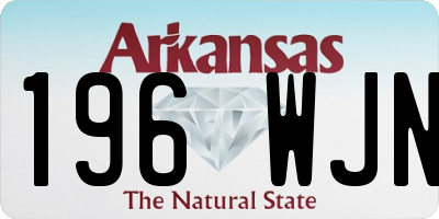 AR license plate 196WJN