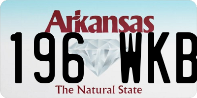 AR license plate 196WKB