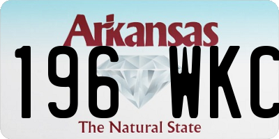 AR license plate 196WKC