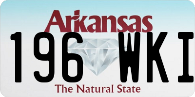 AR license plate 196WKI