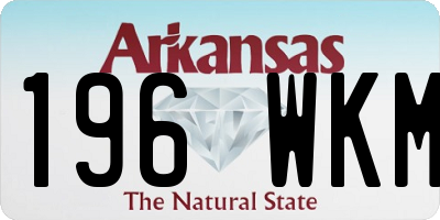 AR license plate 196WKM