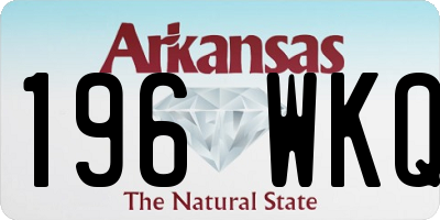 AR license plate 196WKQ