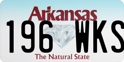AR license plate 196WKS