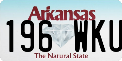 AR license plate 196WKU