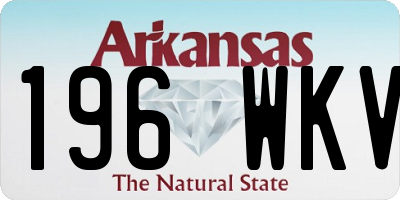 AR license plate 196WKV