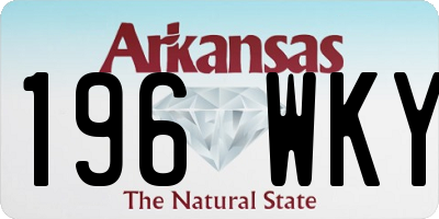 AR license plate 196WKY