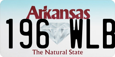 AR license plate 196WLB