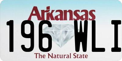 AR license plate 196WLI