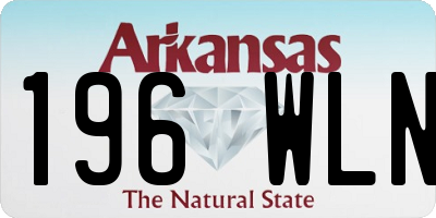 AR license plate 196WLN