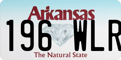 AR license plate 196WLR