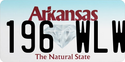 AR license plate 196WLW