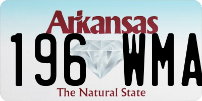AR license plate 196WMA