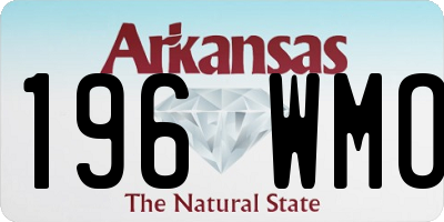 AR license plate 196WMO