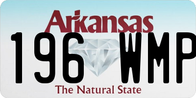 AR license plate 196WMP
