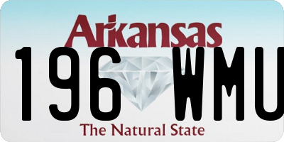AR license plate 196WMU