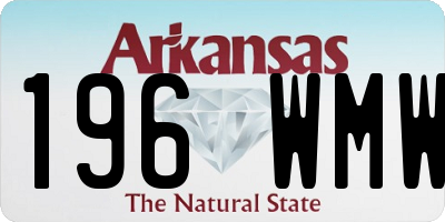 AR license plate 196WMW