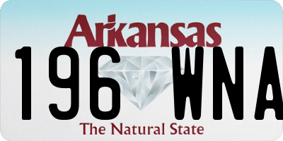 AR license plate 196WNA