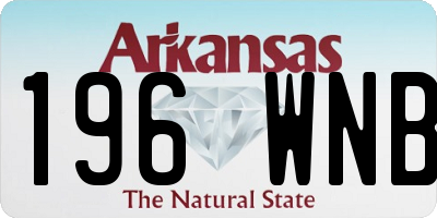 AR license plate 196WNB