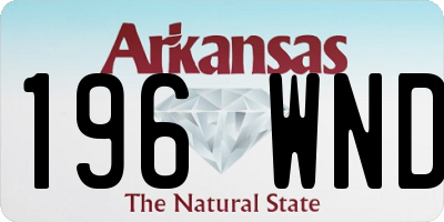 AR license plate 196WND