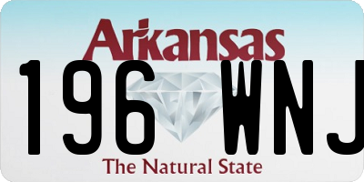 AR license plate 196WNJ