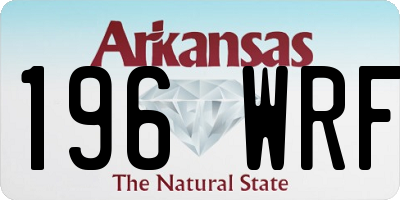 AR license plate 196WRF
