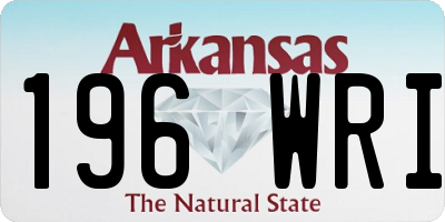AR license plate 196WRI