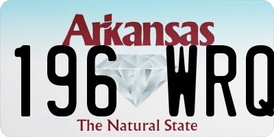 AR license plate 196WRQ