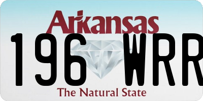 AR license plate 196WRR