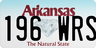 AR license plate 196WRS