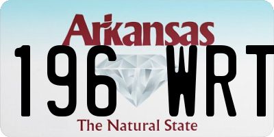 AR license plate 196WRT