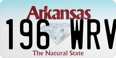 AR license plate 196WRV