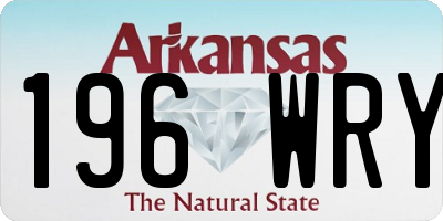 AR license plate 196WRY