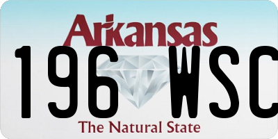 AR license plate 196WSC