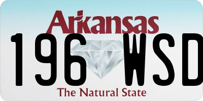 AR license plate 196WSD