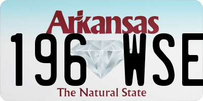 AR license plate 196WSE