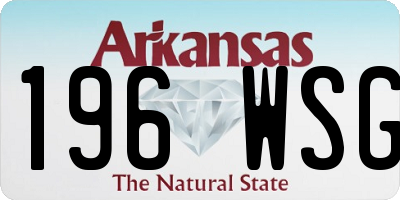 AR license plate 196WSG