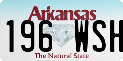 AR license plate 196WSH